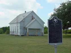 Shady Grove church and marker