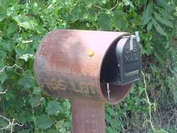Old rural mail box