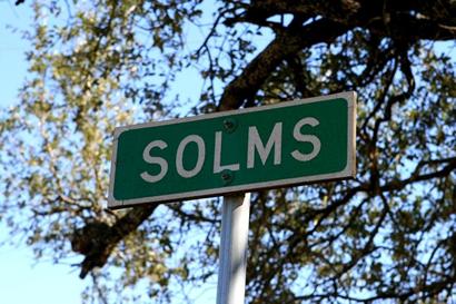 Solms Texas Road sign