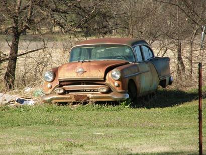 Old car in Star, Texas