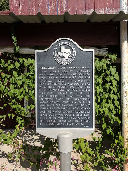 Telegraph TX - Telegraph Store and Post Office  historical marker