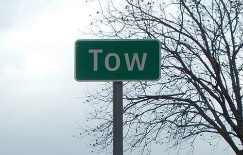 Tow Texas - Tow highway sign