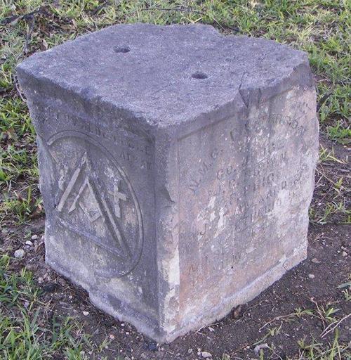 1890 Uvalde County courthouse cornerstone, Uvalde Texas