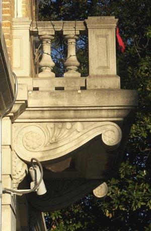 1927 Uvalde County courthouse balcony, Uvalde Texas