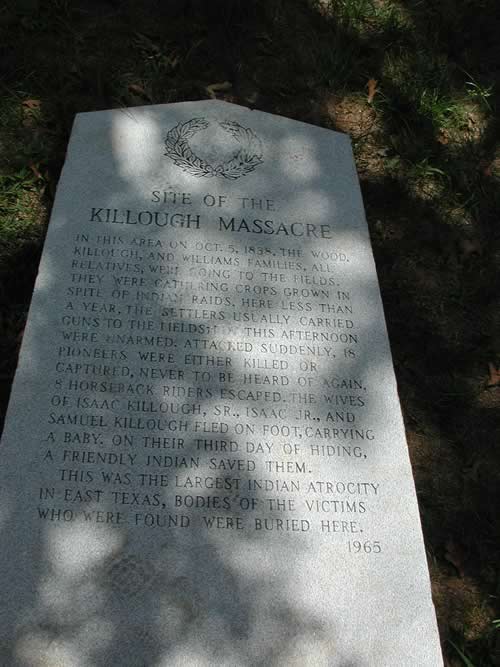 The Killough Massacre Historical  Marker