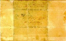 Cover page of the Travis Alamo Letter in the Stae Archive