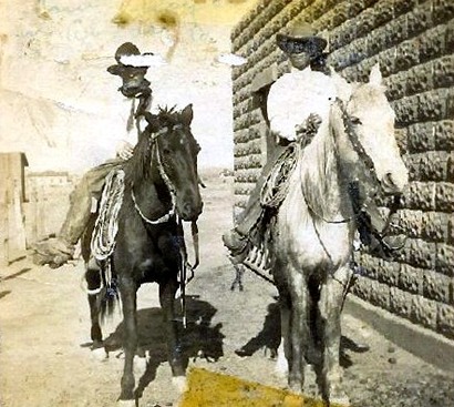 Sierra Blanca Texas two horse riders