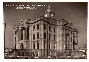 1910 Jones County Courthouse old postcard, Anson, Texas