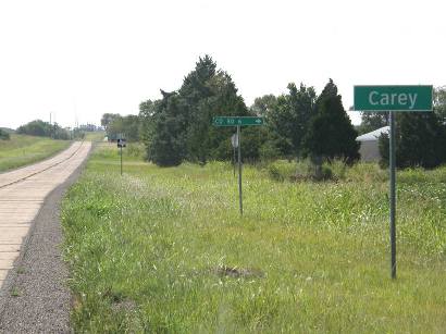 Carey TX Road Sign, Childress County Texas