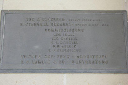 Texas - 1939 Childress County courthouse  Plaque 