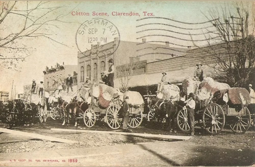Clarendon Texas cotton street scene