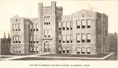 Clarendon TX - New Clarendon College Building, 1908