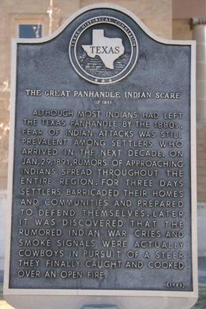 The Great Panhandle Indian Scare historical marker
