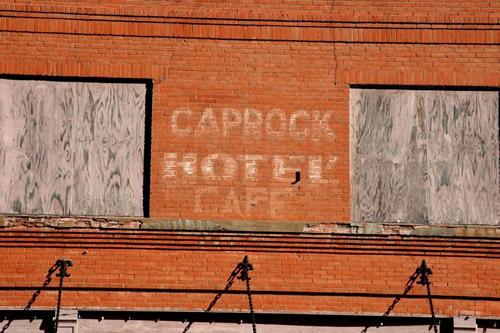Claude Texas Caprock Hotel Cafe ghost sign
