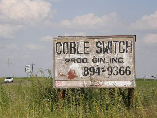 Coble Switch Tx - Cotton Gin Sign