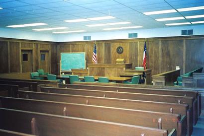 Colorado City, Texas -Mitchell County courthouse courtroom