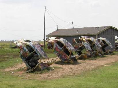 Painted cars - Conway Texas Bugg Ranch