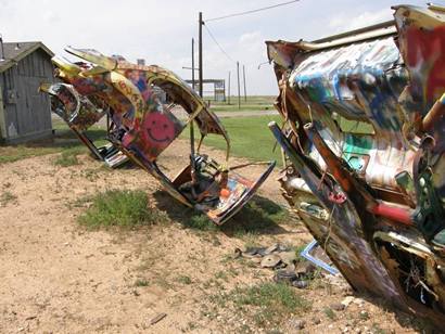 Painted cars - Conway Texas Bugg Ranch