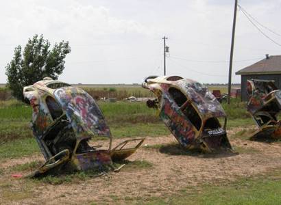 Painted cars - Conway Texas Bugg Ranch