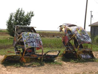 Painted cars - Conway Texas Bugg Ranch