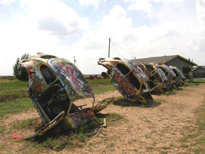 Painted cars - Conway Texas Bugg Ranch