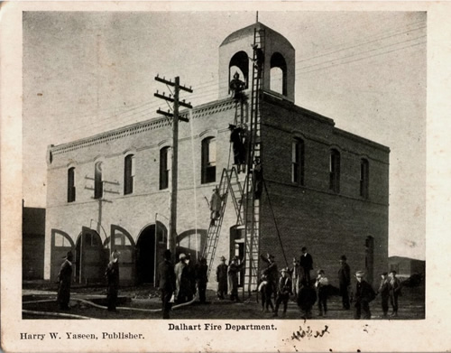 Dalhart TX - City Hall and Fire 1910 