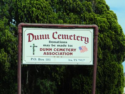 DunnTX - Dunn  Cemetery Sign