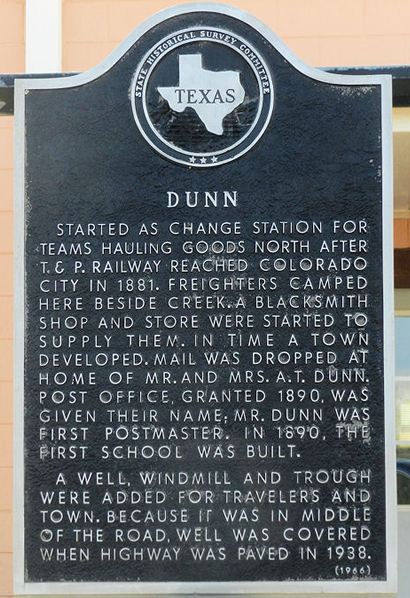 Dunn TX - Historical Marker
