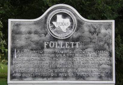 Follett Tx Historical Marker
