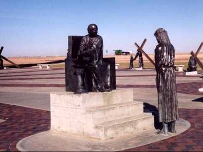 Groom Texas Statues On Route 66 PointiusPilate Washing His Hands