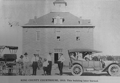 1905 2-story sandstone King County Courthouse, Guthrie Texas