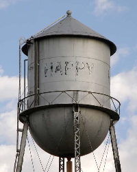 Happy Texas water tower