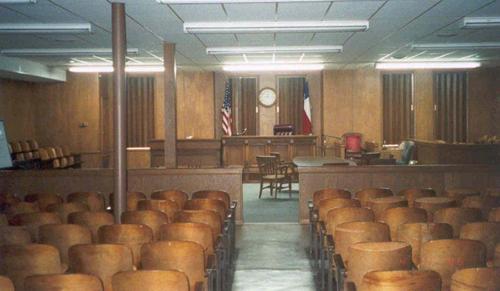 Haskell County courthouse courtroom,  Haskell Texas
