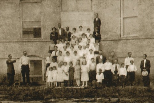 Hedley TX First Methodist Church 1915 group photo 