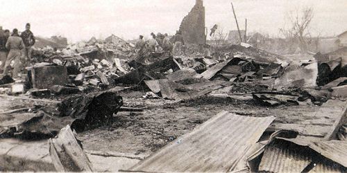 Texas 1947 tornado Higgins in ruins