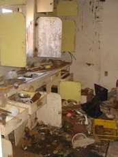 Justiceburg, Texas abandoned residence kitchen