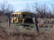 Old Justiceburg school bus