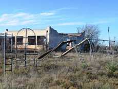 Justiceburg, Texas schoolhouse and playground