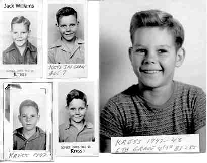 Jack Williams' school days in Kress Texas