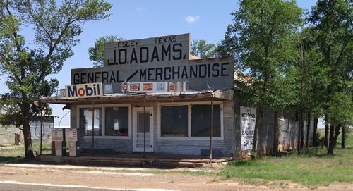 Lesley TX - General Store &  Gas Station