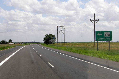 Littlefield Tx - Road Sign