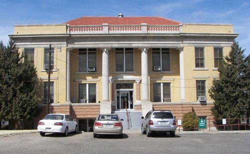 Roberts County Courthouse back view, Miami,  TX