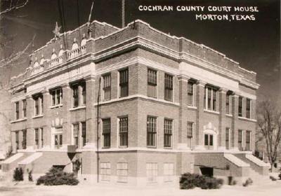 Original 1926 Cochran County Courthouse, Morton,Texas old photo