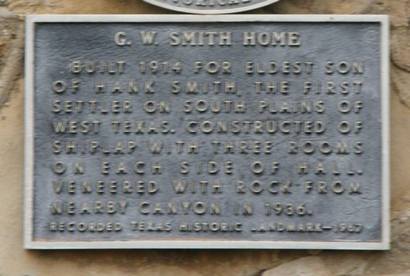 Mt Blanco Tx - GW Smith Home historical marker