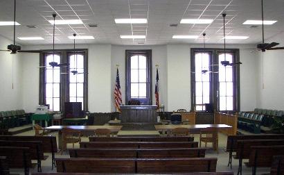 Paint Rock Texas -  Concho County courthouse district courtroom