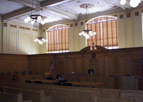 Gray County Courthouse courtroom,  Pampa Texas