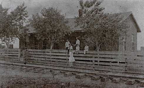 Peacock Texas depot 1916 old photo