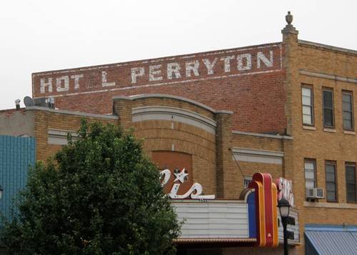 Perryton TX - Perryton Hotel  sign