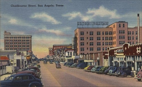 San Angelo TX - Chadbourne St., 1940s 