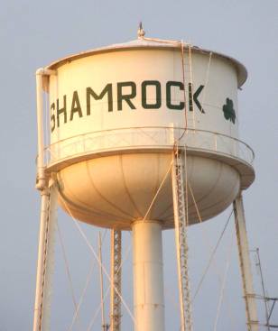 Shamrock TX water towere